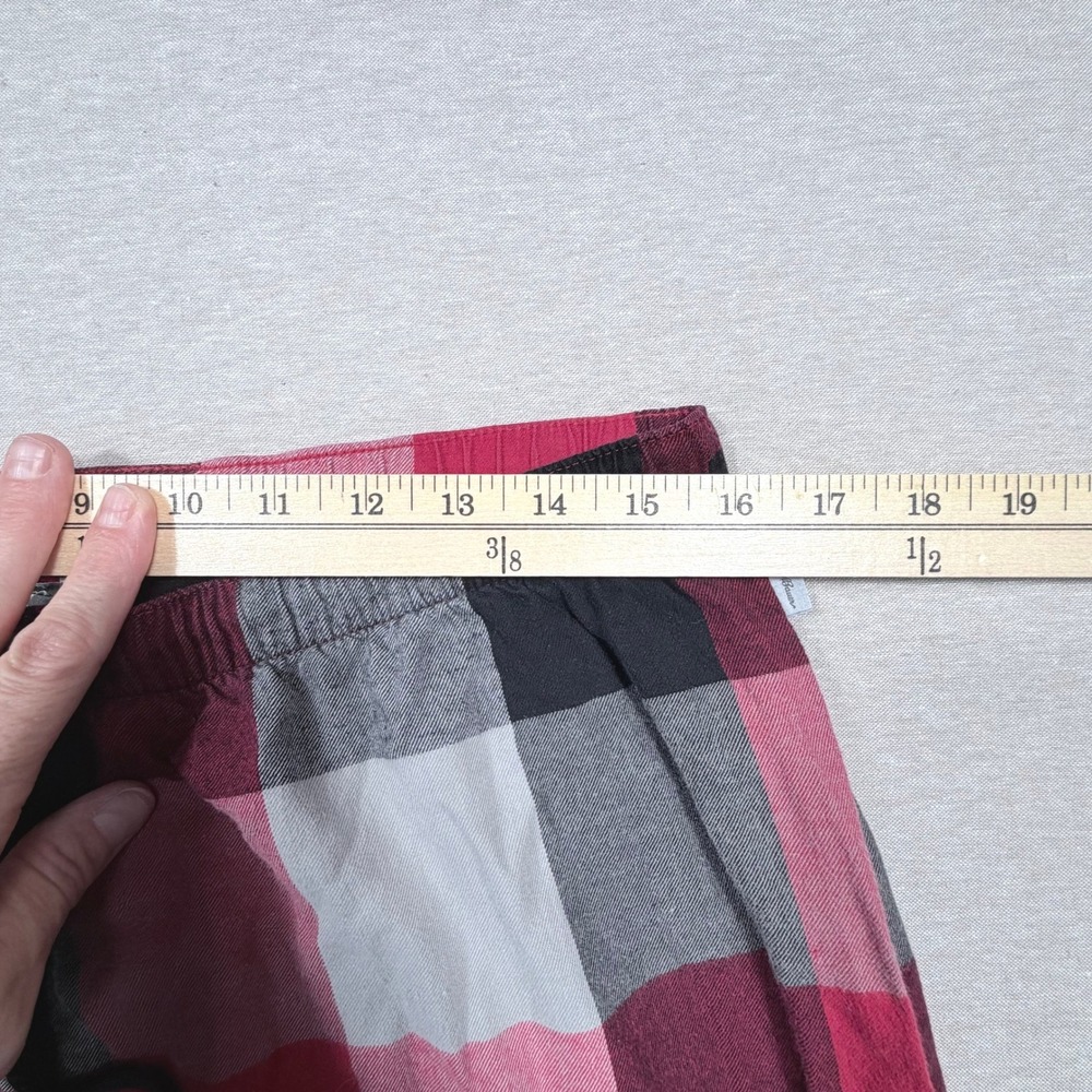 Eddie Bauer Sleepwear Mens Red Black Buffalo Plaid Pajama Lounge Pants Size M - Picture 3 of 7